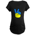 thumbnail image 1 of CafePress - Ukrainian Flag Peace Sign Ukrain Maternity T Shirt - Maternity Dark T-Shirt, 1 of 3