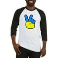 thumbnail image 1 of CafePress - Ukrainian Flag Peace Sign Ukraine Baseball Jersey - Cotton Baseball Jersey, 3/4 Raglan Sleeve Shirt, 1 of 4