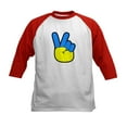 thumbnail image 1 of CafePress - Ukrainian Flag Peace Sign Ukraine Baseball Jersey - Kids Cotton Baseball Jersey, 3/4 Sleeve Shirt, 1 of 4