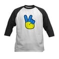 thumbnail image 1 of CafePress - Ukrainian Flag Peace Sign Ukraine Baseball Jersey - Kids Cotton Baseball Jersey, 3/4 Sleeve Shirt, 1 of 4