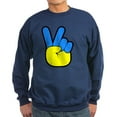 thumbnail image 1 of CafePress - Ukrainian Flag Peace Sign Ukraine Nativ Sweatshirt - Classic Crew Neck Sweatshirt, 1 of 4
