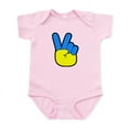 thumbnail image 1 of CafePress - Ukrainian Flag Peace Sign Ukraine Native Body Suit - Baby Light Bodysuit, Size Newborn - 24 Months, 1 of 4