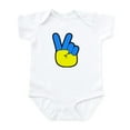 thumbnail image 1 of CafePress - Ukrainian Flag Peace Sign Ukraine Native Body Suit - Baby Light Bodysuit, Size Newborn - 24 Months, 1 of 4