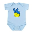 thumbnail image 1 of CafePress - Ukrainian Flag Peace Sign Ukraine Native Body Suit - Baby Light Bodysuit, Size Newborn - 24 Months, 1 of 4