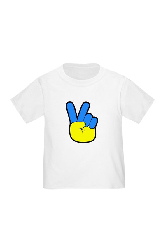 - Ukrainian Flag Peace Sign Ukraine Native H T Shirt - Cute Toddler T-Shirt, 100% Cotton