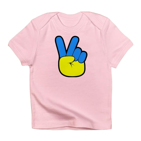 CafePress - Ukrainian Flag Peace Sign Ukraine Native H T Shirt - Infant T-Shirt