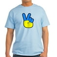 thumbnail image 1 of CafePress - Ukrainian Flag Peace Sign Ukraine Native H T Shirt - Men's Classic Graphic T-Shirt, 1 of 4