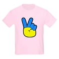 thumbnail image 1 of CafePress - Ukrainian Flag Peace Sign Ukraine Native H T Shirt - Light T-Shirt Kids XS-XL, 1 of 4