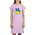 thumbnail image 1 of CafePress - Ukrainian Flag Peace Sign Ukraine Native H T Shirt - Women's Nightshirt, 1 of 4