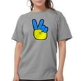 thumbnail image 1 of CafePress - Ukrainian Flag Peace Sign Ukraine Native H T Shirt - Womens Comfort Colors® Shirt, 1 of 4