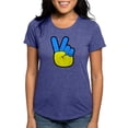 thumbnail image 1 of CafePress - Ukrainian Flag Peace Sign Ukraine Native H T Shirt - Womens Tri-blend T-Shirt, 1 of 4