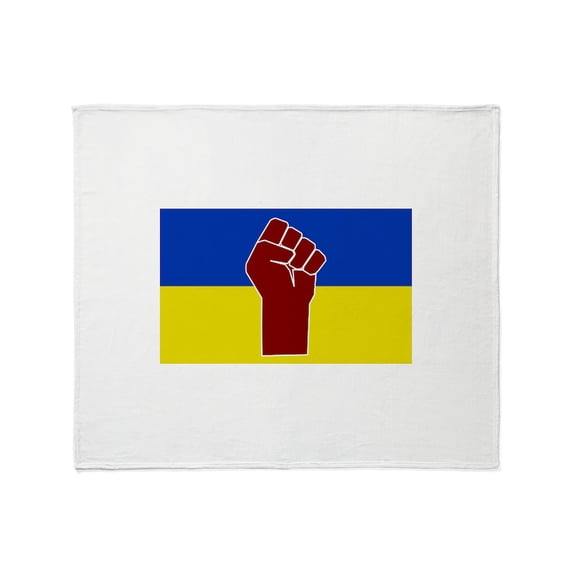 CafePress - Ukrainian Flag With Fis - Soft Fleece Throw Blanket, 50"x60" for All Ages