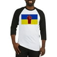 thumbnail image 1 of CafePress - Ukrainian Flag With Fist Baseball Jersey - Cotton Baseball Jersey, 3/4 Raglan Sleeve Shirt, 1 of 4