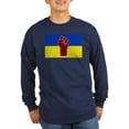 thumbnail image 1 of CafePress - Ukrainian Flag With Fist Long Sleeve T Shirt - Long Sleeve Dark T-Shirt, 1 of 4