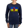 thumbnail image 1 of CafePress - Ukrainian Flag With Fist Long Sleeve T Shirt - Women's Long Sleeve Graphic Tee Casual Fit, 1 of 4