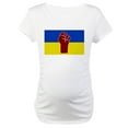 thumbnail image 1 of CafePress - Ukrainian Flag With Fist Maternity T Shirt - Cotton Maternity T-shirt, Cute & Funny Pregnancy Tee, 1 of 4