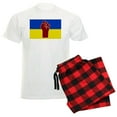 thumbnail image 1 of CafePress - Ukrainian Flag With Fist Pajamas - Men's Light Loose Fit Cotton Pajama Set, 1 of 7