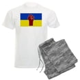 thumbnail image 1 of CafePress - Ukrainian Flag With Fist Pajamas - Men's Light Loose Fit Cotton Pajama Set, 1 of 7
