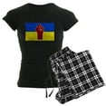thumbnail image 1 of CafePress - Ukrainian Flag With Fist Pajamas - Women's Short Sleeve Print T-Shirt and Pants Dark Cotton Pajama Set, 1 of 7