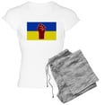 thumbnail image 1 of CafePress - Ukrainian Flag With Fist Pajamas - Women's Short Sleeve Print T-Shirt and Pants Light Cotton Pajama Set, 1 of 7