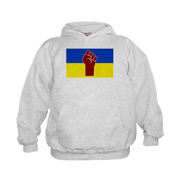 CafePress - Ukrainian Flag With Fist Sweatshirt - Kids Hooded Sweatshirt, Classic Hoodie