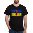 thumbnail image 1 of CafePress - Ukrainian Flag With Fist T Shirt - Men's Classic Graphic Cotton T-Shirt, 1 of 4