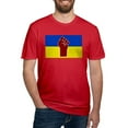 thumbnail image 1 of CafePress - Ukrainian Flag With Fist T Shirt - Men's Fitted T-Shirt, 1 of 4