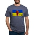 thumbnail image 1 of CafePress - Ukrainian Flag With Fist T Shirt - Mens Tri-blend T-Shirt, 1 of 4