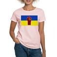 thumbnail image 1 of CafePress - Ukrainian Flag With Fist T Shirt - Women's Classic T-Shirt, 1 of 4