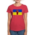 thumbnail image 1 of CafePress - Ukrainian Flag With Fist T Shirt - Women's Traditional Fit Dark T-Shirt, 1 of 4