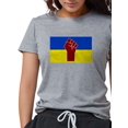 thumbnail image 1 of CafePress - Ukrainian Flag With Fist T Shirt - Womens Tri-blend T-Shirt, 1 of 1