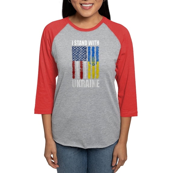 CafePress - Ukrainian Lover I Stand With U Long Sleeve T Shirt - Womens Baseball Tee