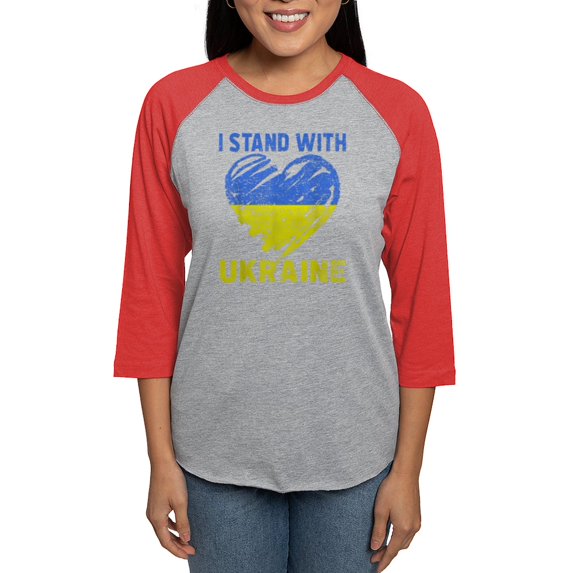 CafePress - Ukrainian Lover I Stand With U Long Sleeve T Shirt - Womens Baseball Tee