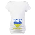 thumbnail image 1 of CafePress - Ukrainian Lover I Stand With Ukr Maternity T Shirt - Cotton Maternity T-shirt, Cute & Funny Pregnancy Tee, 1 of 4