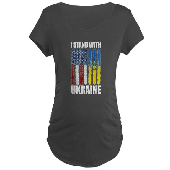 CafePress - Ukrainian Lover I Stand With Ukr Maternity T Shirt - Maternity Dark T-Shirt