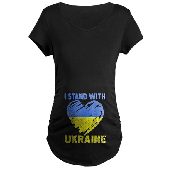 CafePress - Ukrainian Lover I Stand With Ukr Maternity T Shirt - Maternity Dark T-Shirt