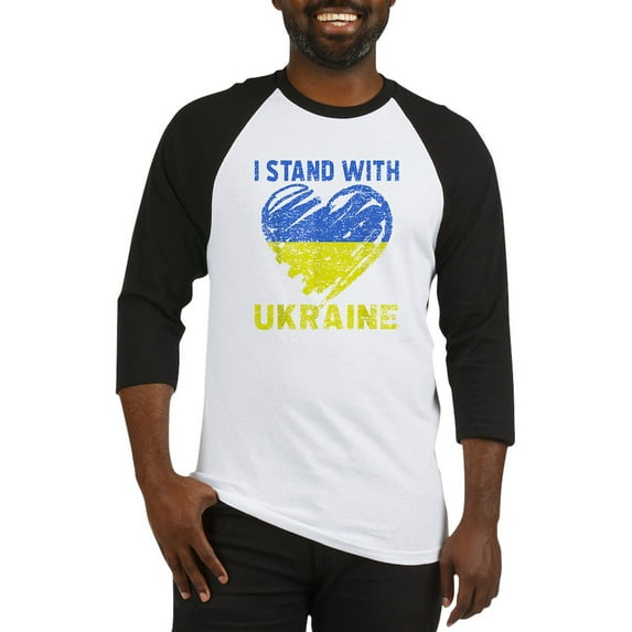 CafePress - Ukrainian Lover I Stand With Ukrai Baseball Jersey - Cotton Baseball Jersey, 3/4 Raglan Sleeve Shirt