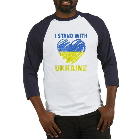 CafePress - Ukrainian Lover I Stand With Ukrai Baseball Jersey - Cotton Baseball Jersey, 3/4 Raglan Sleeve Shirt
