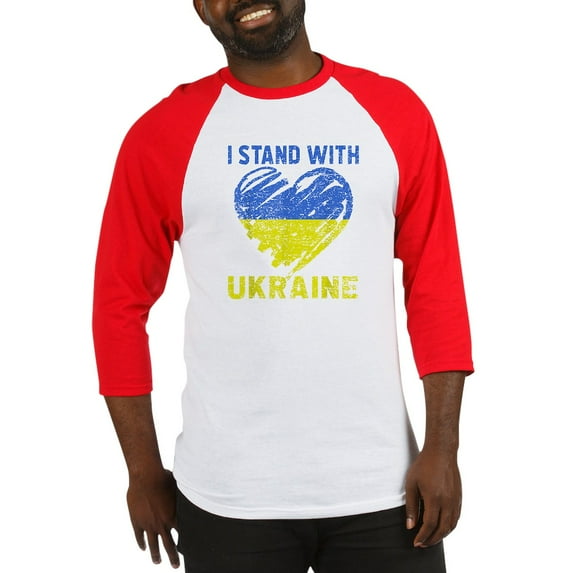 CafePress - Ukrainian Lover I Stand With Ukrai Baseball Jersey - Cotton Baseball Jersey, 3/4 Raglan Sleeve Shirt
