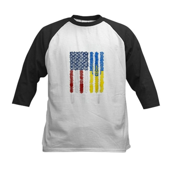 CafePress - Ukrainian Lover I Stand With Ukrai Baseball Jersey - Kids Cotton Baseball Jersey, 3/4 Sleeve Shirt
