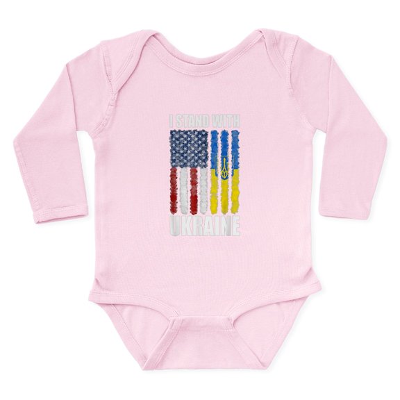CafePress - Ukrainian Lover I Stand With Ukraine Body Suit - Long Sleeve Cotton Baby Bodysuit