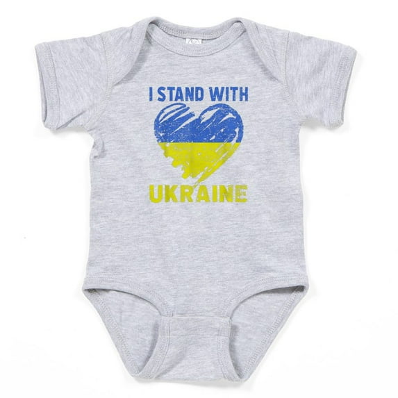 CafePress - Ukrainian Lover I Stand With Ukraine Hea Body Suit - Cute Infant Bodysuit Baby Romper - Size Newborn - 24 Months