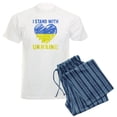thumbnail image 1 of CafePress - Ukrainian Lover I Stand With Ukraine Heart Pajamas - Men's Light Loose Fit Cotton Pajama Set, 1 of 7