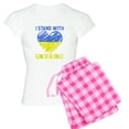 thumbnail image 1 of CafePress - Ukrainian Lover I Stand With Ukraine Heart Pajamas - Women's Short Sleeve Print T-Shirt and Pants Light Cotton Pajama Set, 1 of 7
