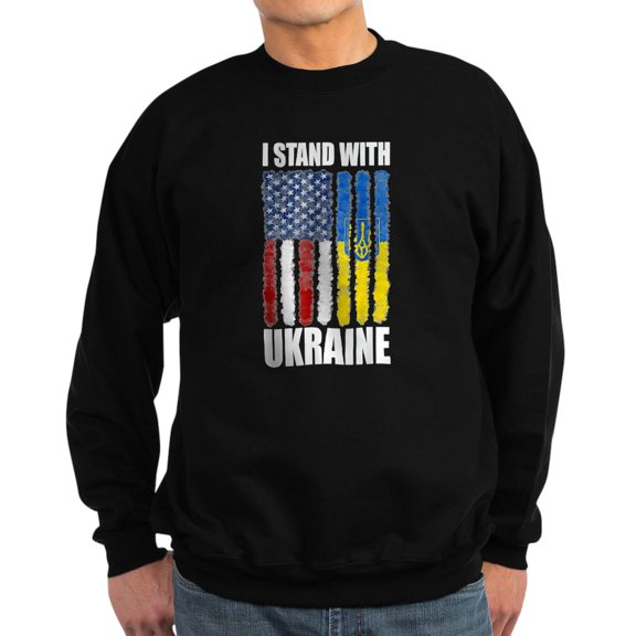 CafePress - Ukrainian Lover I Stand With Ukraine Sweatshirt - Classic Crew Neck Sweatshirt