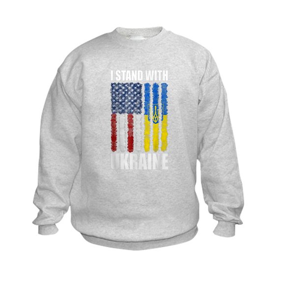 CafePress - Ukrainian Lover I Stand With Ukraine Sweatshirt - Kids Sweatshirt, Youth Crew Neck Sweatshirt