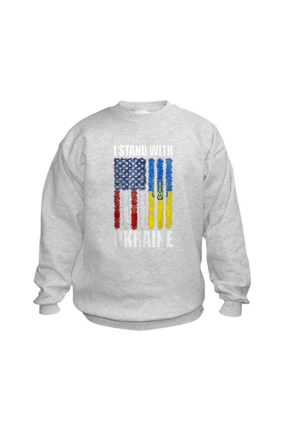 - Ukrainian Lover I Stand With Ukraine Sweatshirt - Kids Sweatshirt, Youth Crew Neck Sweatshirt