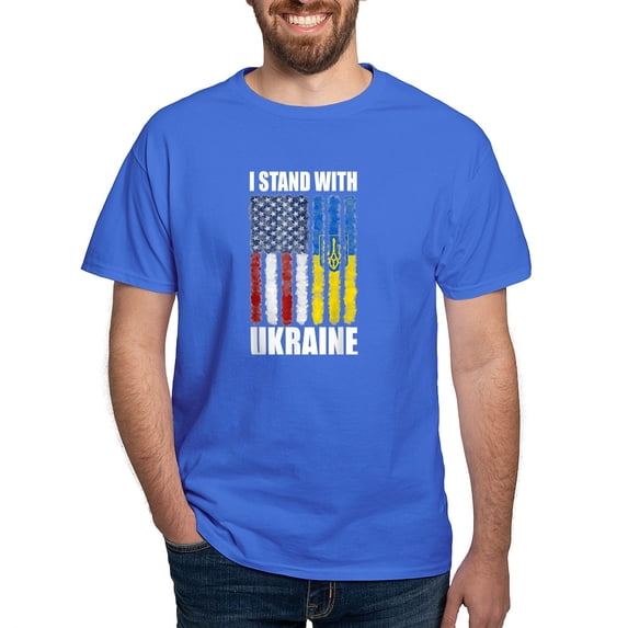 CafePress - Ukrainian Lover I Stand With Ukraine T Shirt - Men's Classic Graphic Cotton T-Shirt