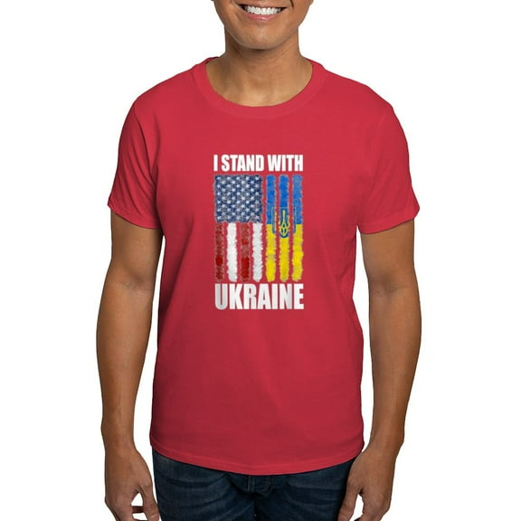 CafePress - Ukrainian Lover I Stand With Ukraine T Shirt - Men's Classic Graphic Cotton T-Shirt