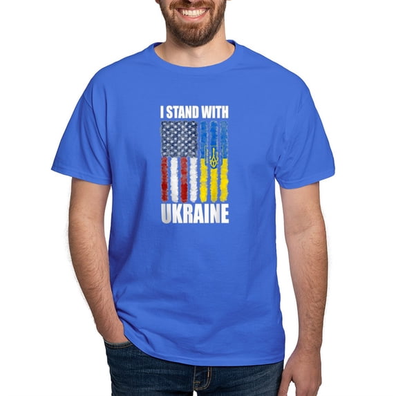 CafePress - Ukrainian Lover I Stand With Ukraine T Shirt - Men's Classic Graphic Cotton T-Shirt